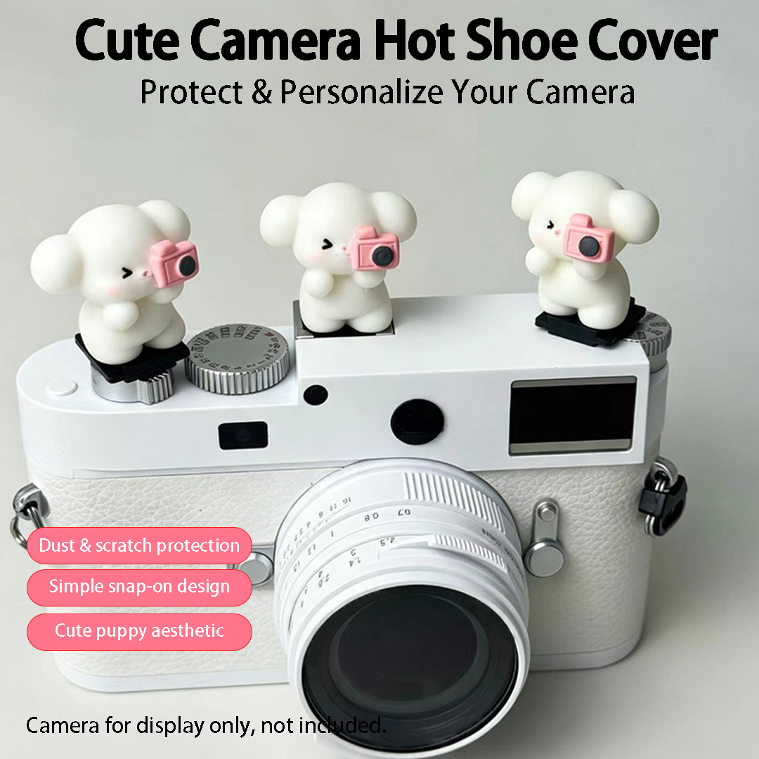 Canon Camera Eos R50 - ฝาครอบป้องกันช่องเสียบกล้อง 3D ลายลูกสุนัขน่ารัก สำหรับ Canon R8